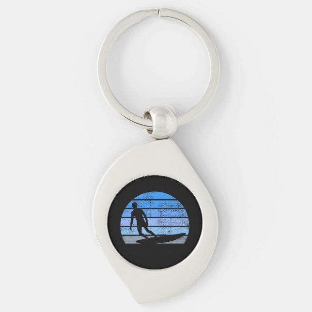 Retro Surfing Key Ring (Front)