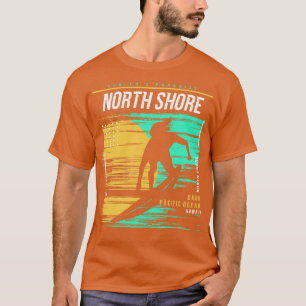 Retro Surfing North Shore Oahu Hawaii Vintage Surf T-Shirt