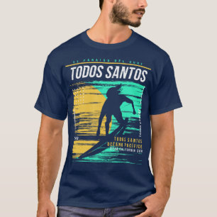 Retro Surfing Todos Santos Mexico Vintage Surfer B T-Shirt