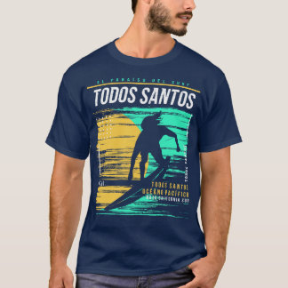Retro Surfing Todos Santos Mexico Vintage Surfer B T-Shirt