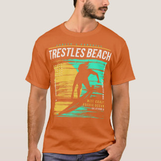 Retro Surfing Trestles San Clemente California Vin T-Shirt