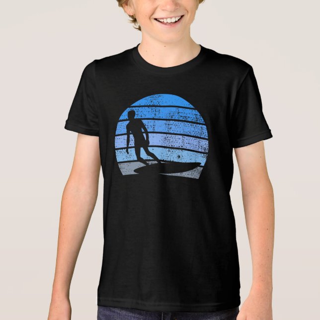 Retro Surfing Tri-Blend Shirt (Front)