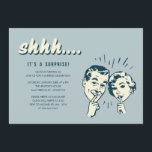 Retro Surprise Birthday Invitations<br><div class="desc">Surprise birthday invitations with a fun retro style design.  Customise the text to fit your birthday party needs.  Great for old timers and young adults.</div>
