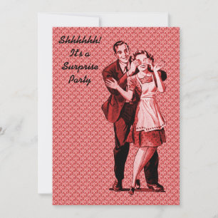 Retro Surprise Party Invitation