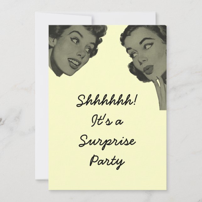 Retro Surprise Party Invitation (Front)