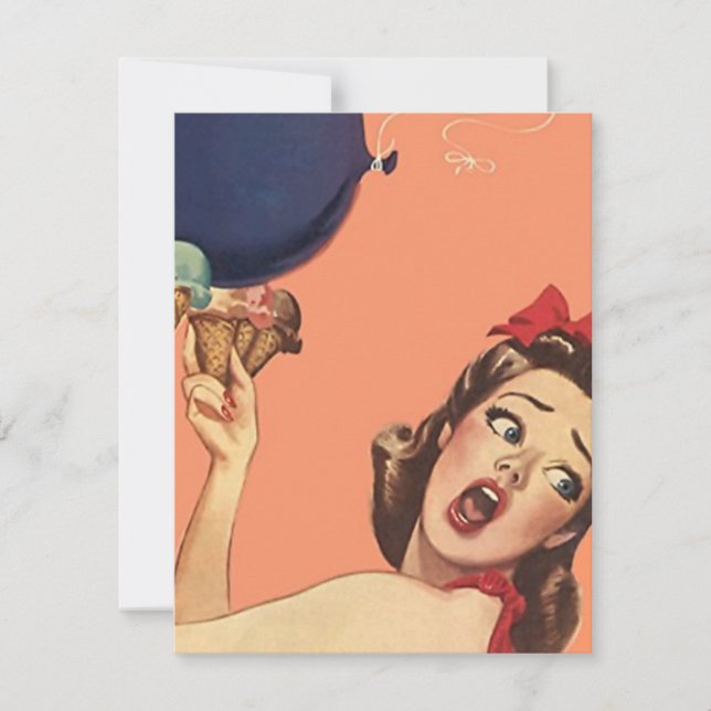 Retro Surprise Party Invitation Any Occasion Blank (Front)