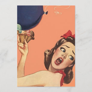 Retro Surprise Party Invitation Occasion Blank 5x7