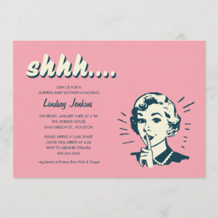 Retro Surprise Shower or Party Invitations