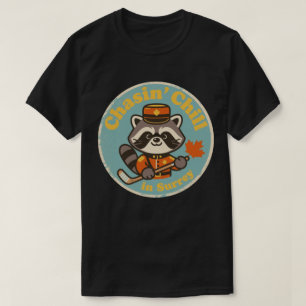 Retro Surrey BC Racoon and Hockey Stick T-Shirt