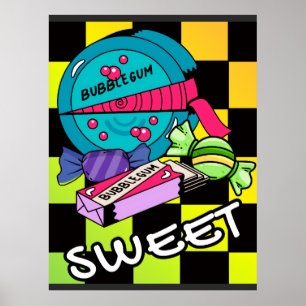 Retro Sweet Like Candy Poster