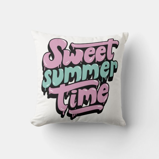 Retro Sweet Summer Time Cushion (Front)