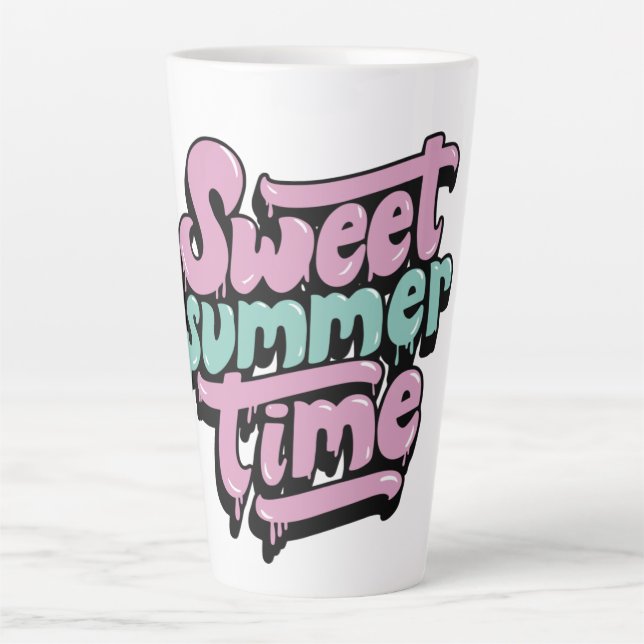 Retro Sweet Summer Time Latte Mug (Front)