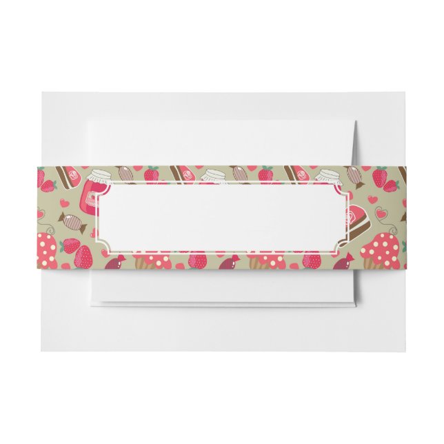 Retro Sweets Invitation Belly Band (Front Example)