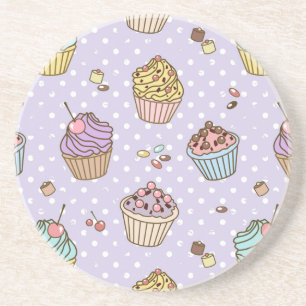 Retro Sweets Pattern Coaster