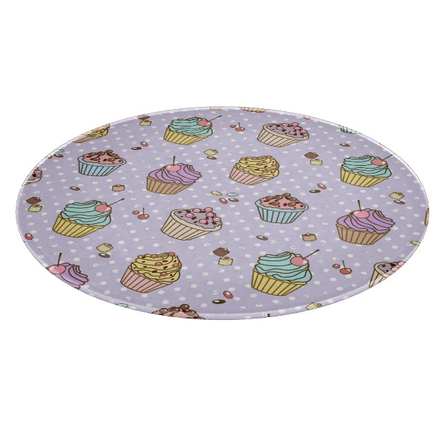 Retro Sweets Pattern Cutting Board (Corner)