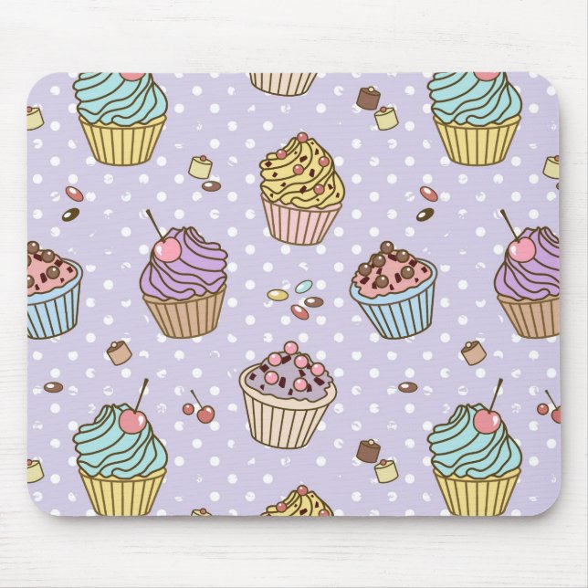 Retro Sweets Pattern Mouse Mat (Front)
