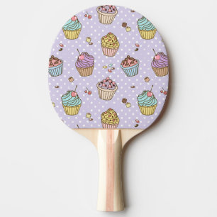 Retro Sweets Pattern Ping Pong Paddle