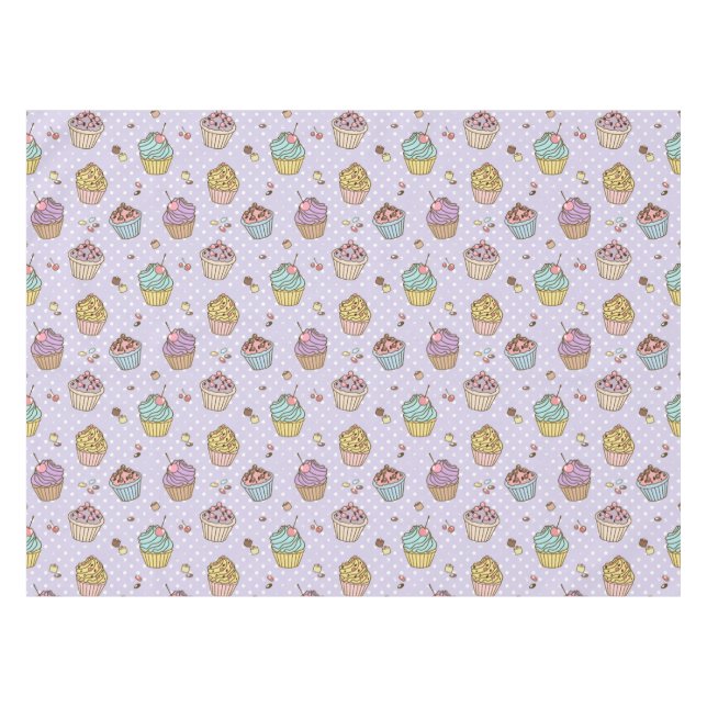 Retro Sweets Pattern Tablecloth (Front (Horizontal))