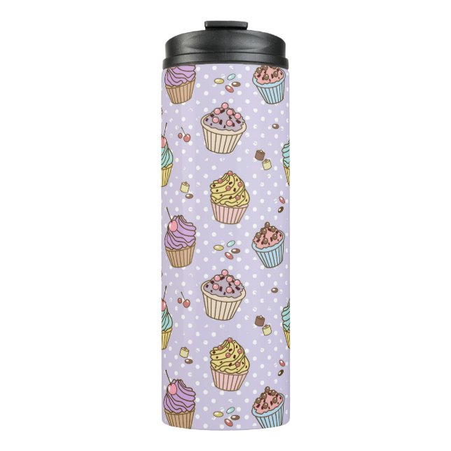 Retro Sweets Pattern Thermal Tumbler (Front)