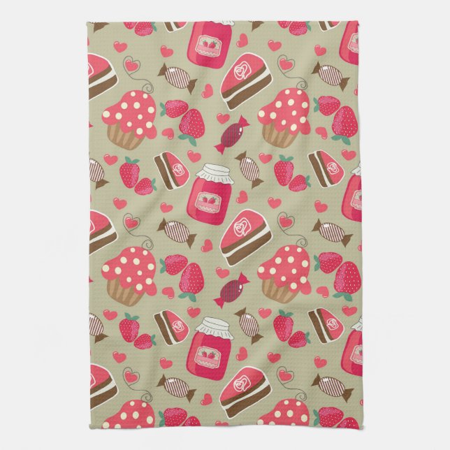 Retro Sweets Tea Towel (Vertical)