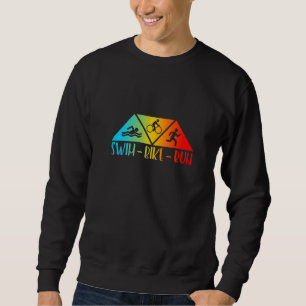 Retro Swim Bike Run Triathlon Athletic Sport Men W Sweatshirt