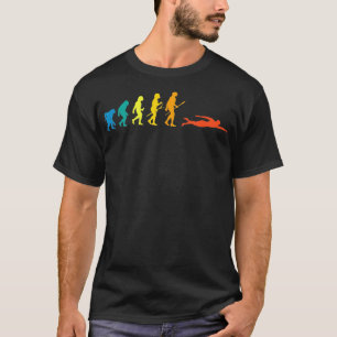 Retro Swimming Evolution For Swimmers Summer T-Shirt