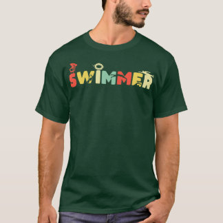 Retro Swimming Swimmer Pool  Vintage Swimming Fan  T-Shirt