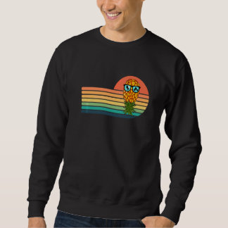 Retro Swinger Upside Down Pineapple Sunset Horizon Sweatshirt
