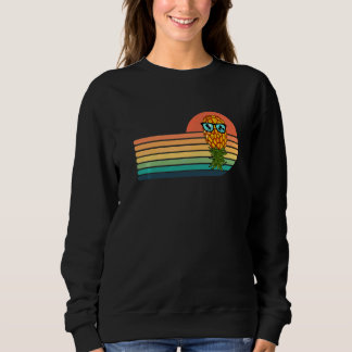 Retro Swinger Upside Down Pineapple Sunset Horizon Sweatshirt