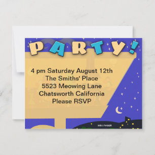 Retro Swinging Sixties Jet Set Party Invitation
