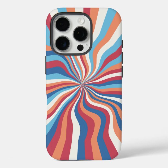 Retro Swirl Abstract Art iPhone / iPad case (Back)