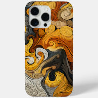 Retro Swirl Patterned Colourful Digital Print