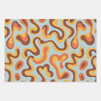Retro Swirl Wrapping Paper Sheet