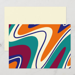 Retro Swirls - Classic 70s Style Invitation