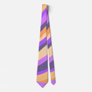 Retro swirls - purple & orange tie