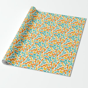 Retro Swirls: Vintage Floral Pattern Wrapping Paper