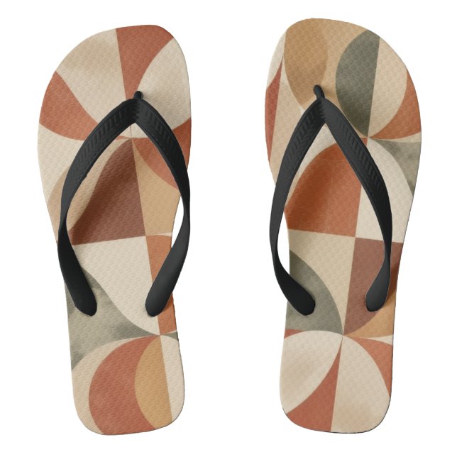 "Retro Symmetry" Flip Flops (Footbed)