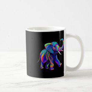 Retro Synthwave 80s 90s Elephant Trunk Up Chakra Y Coffee Mug