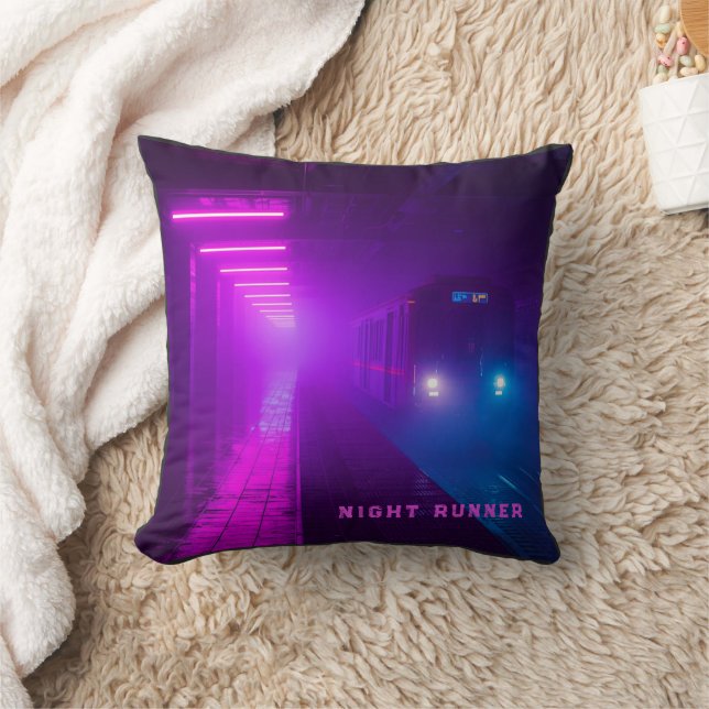  Retro Synthwave Vap Cushion (Blanket)