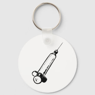 Retro Syringe Key Ring