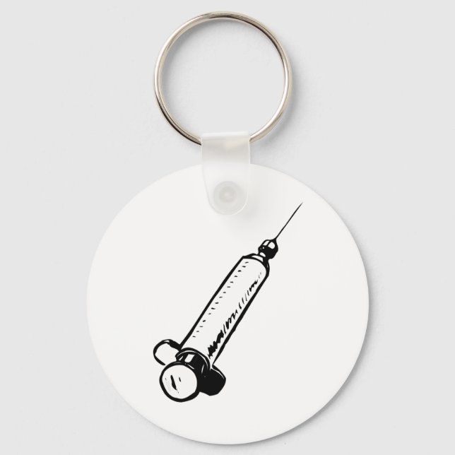 Retro Syringe Key Ring (Front)