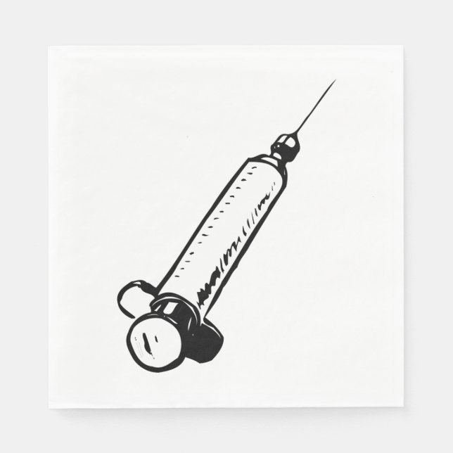 Retro Syringe Napkin (Front)