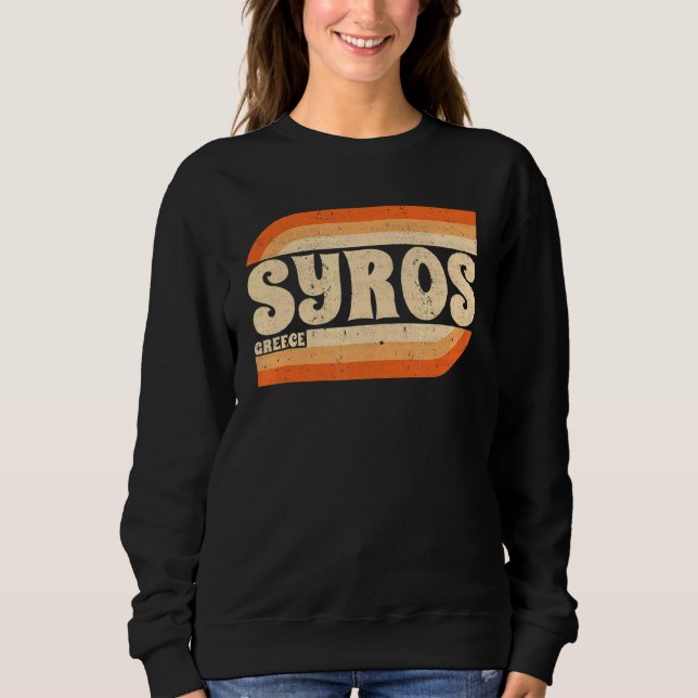 Retro Syros Greece Sweatshirt (Front)
