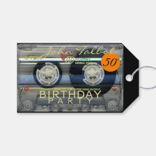 Retro T2 Audiotape 50th birthday Thank You Gift T Gift Tags