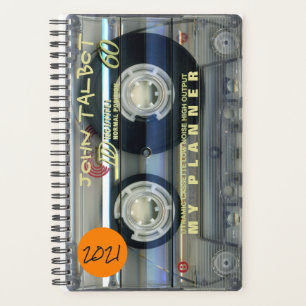 Retro T2 Audiotape Music Quote personalised Pl Planner
