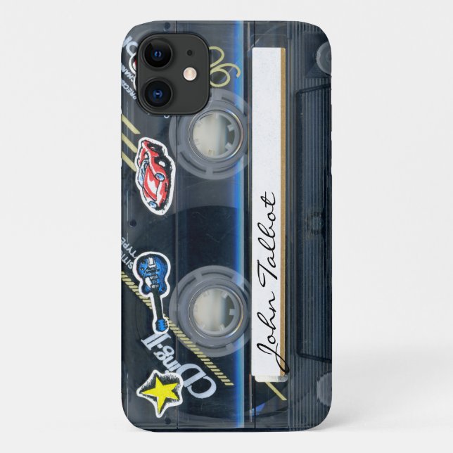 Retro T3 Audiotape Cassette personalised iPC Case- Case-Mate iPhone Case (Back)
