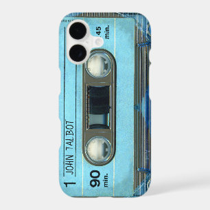 Retro T4 Blue Audiotape mixtape Cassette Name iPC