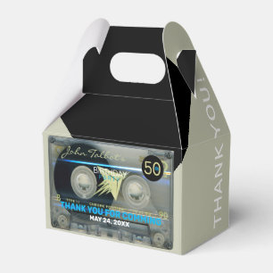 Retro T5 Audiotape 50th Birthday Thank You GFB Favour Box