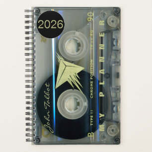 Retro T5 Audiotape  Music quote personalised Pl Planner