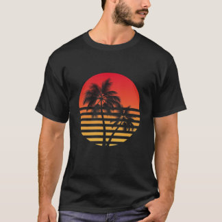 Retro T-shirt Design, Sunset Paradise